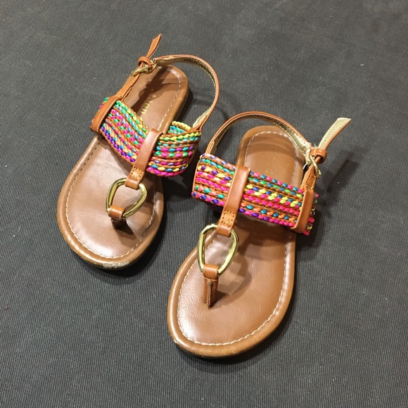 little girl rainbow sandals